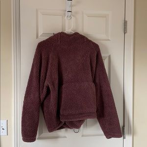 Cropped Sherpa Hoodie